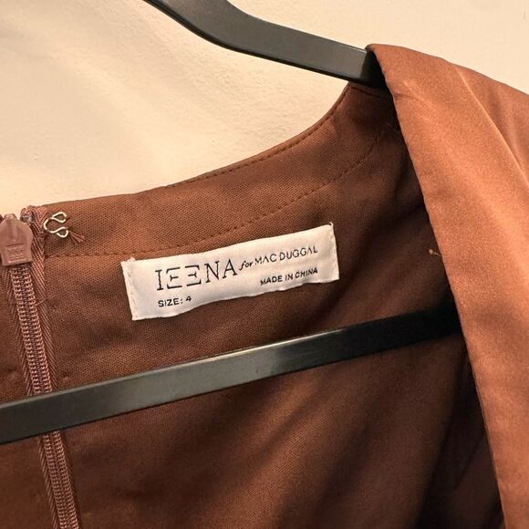 SATIN FLOWY CAPE SLEEVE MINI DRESS - Picture 10 of 10